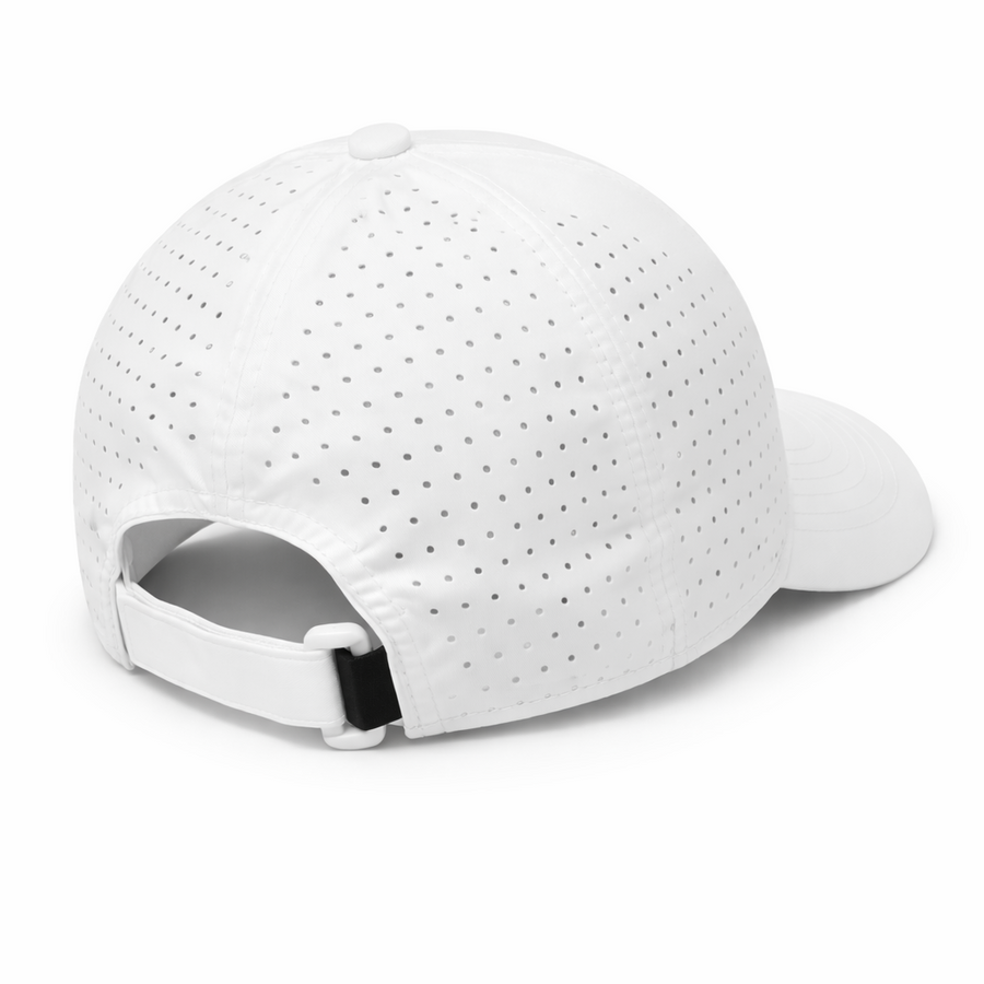 Gorra blanca perforada DPRADIX, cierre trasero
