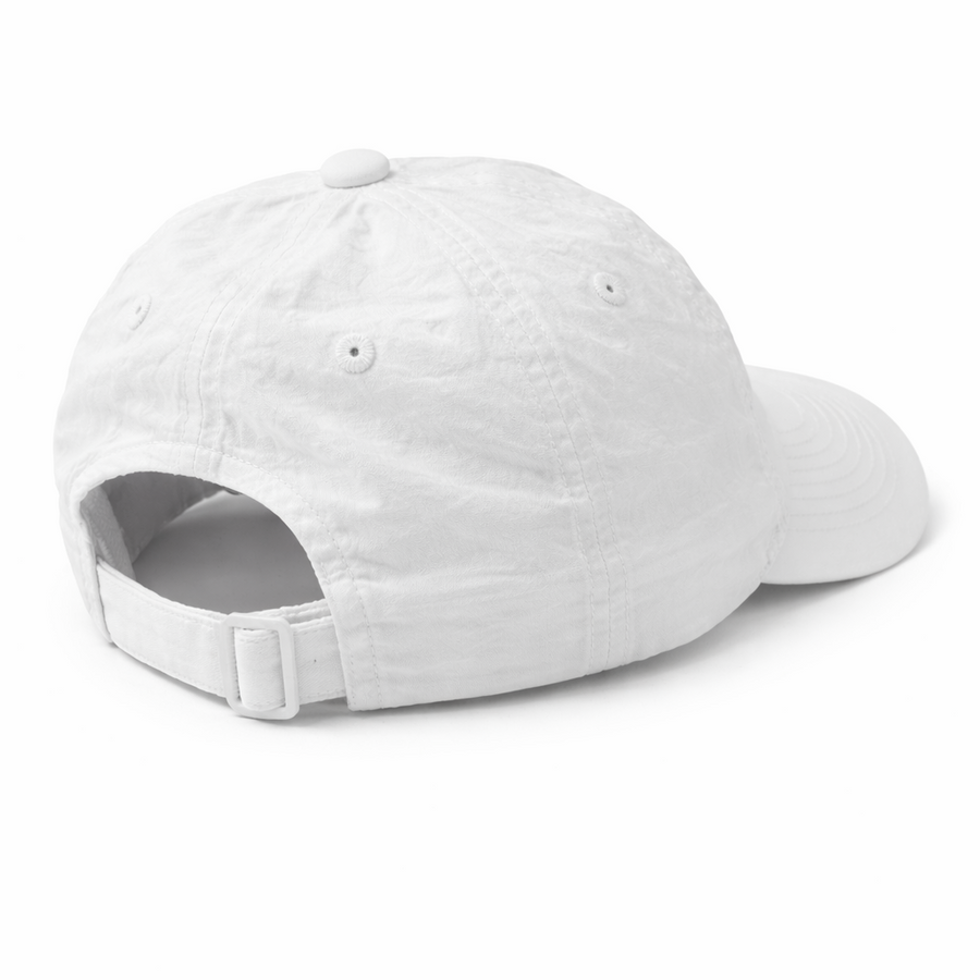 Gorra blanca clásica DPRADIX, cierre trasero