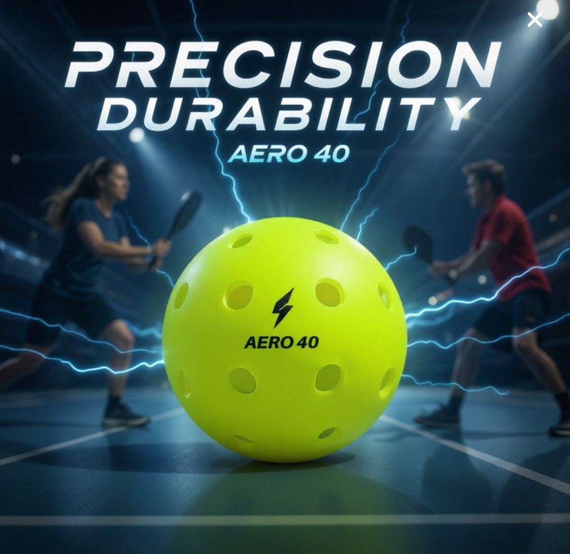 Pack of 6 DPRADIX AERO 40 Pickleball Balls