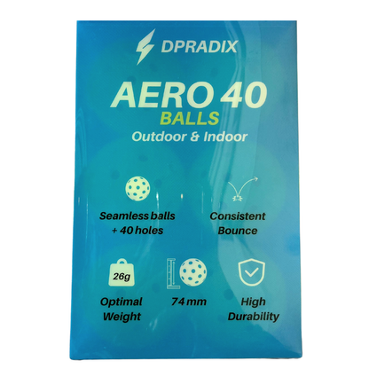 Pack of 6 DPRADIX AERO 40 Pickleball Balls