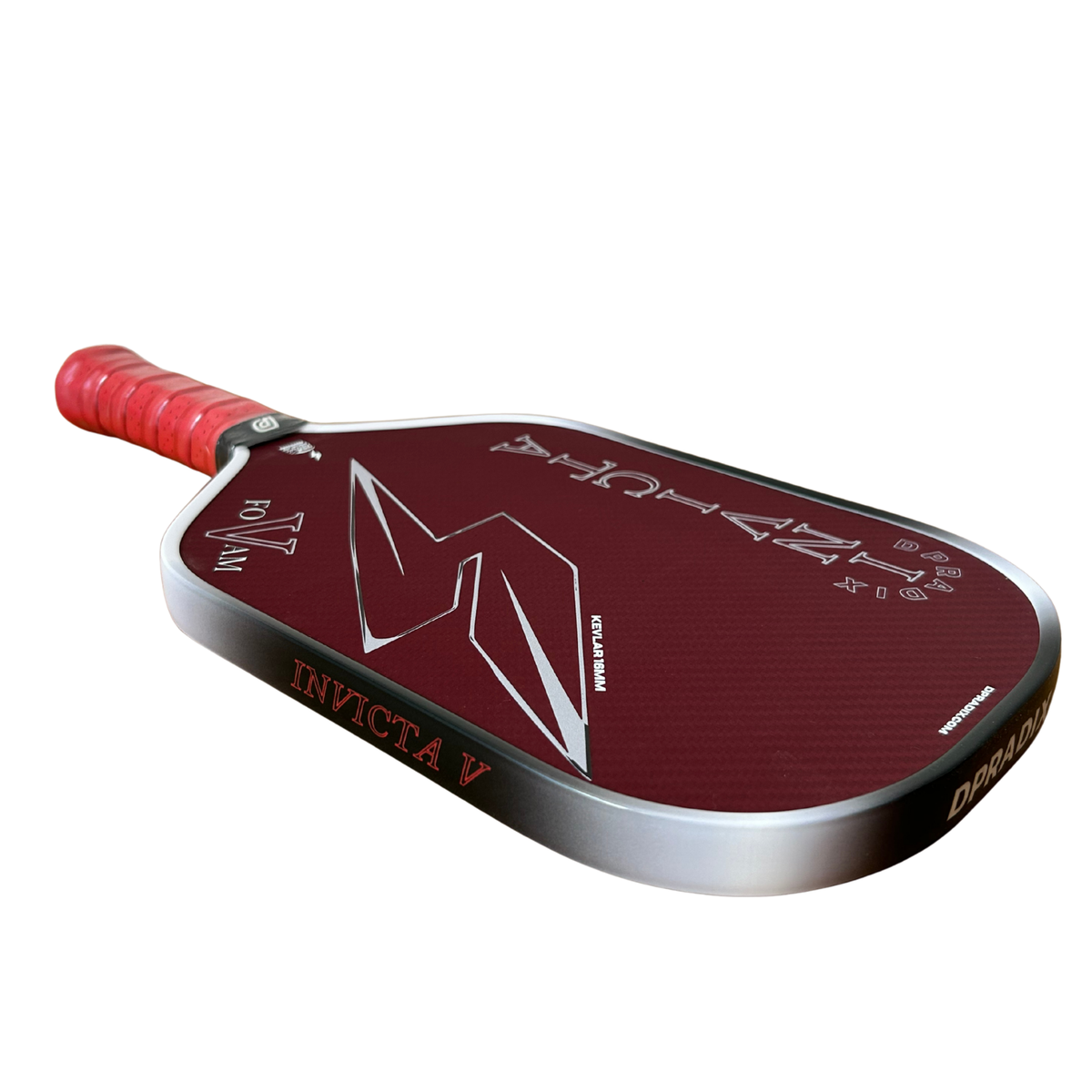 DPRADIX Invicta V Red Kevlar, vista horizontal inclinada