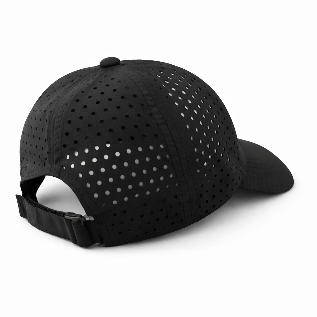 Gorra Negra perforada secado rápido