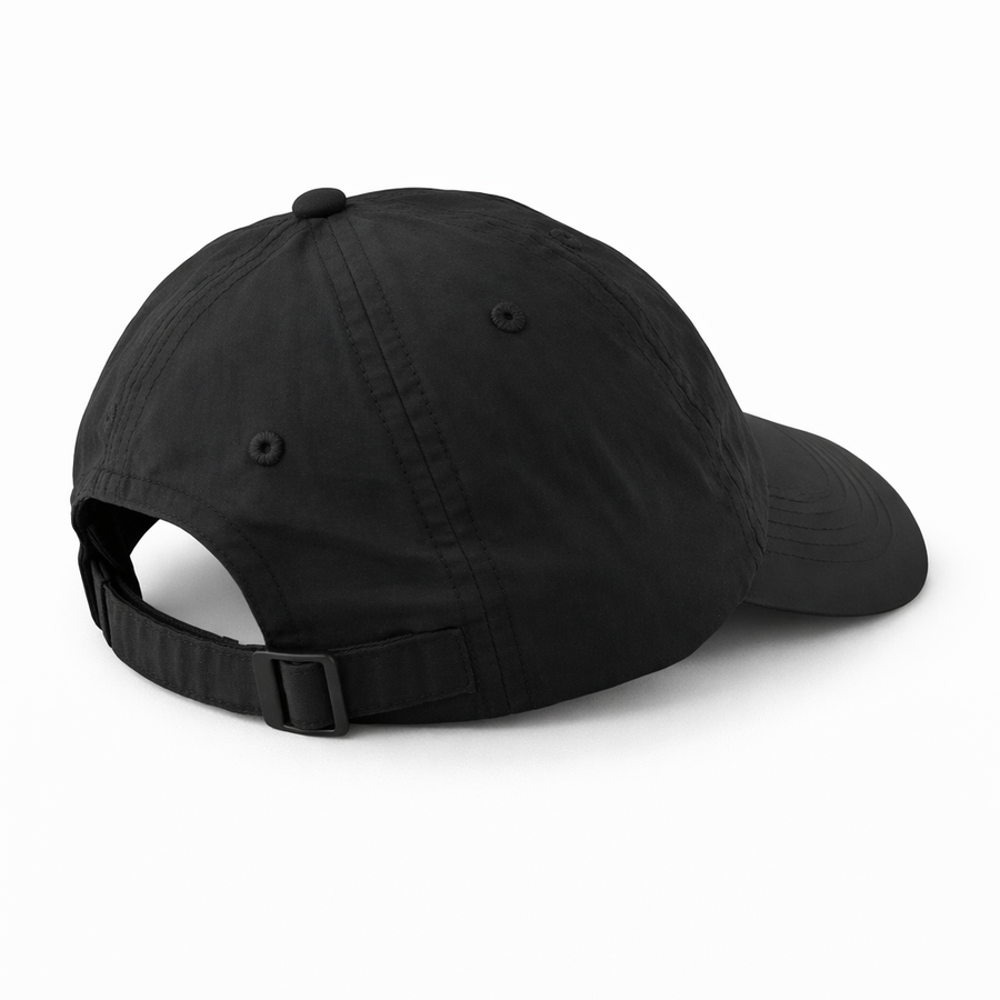 Gorra negra clásica DPRADIX, cierre trasero