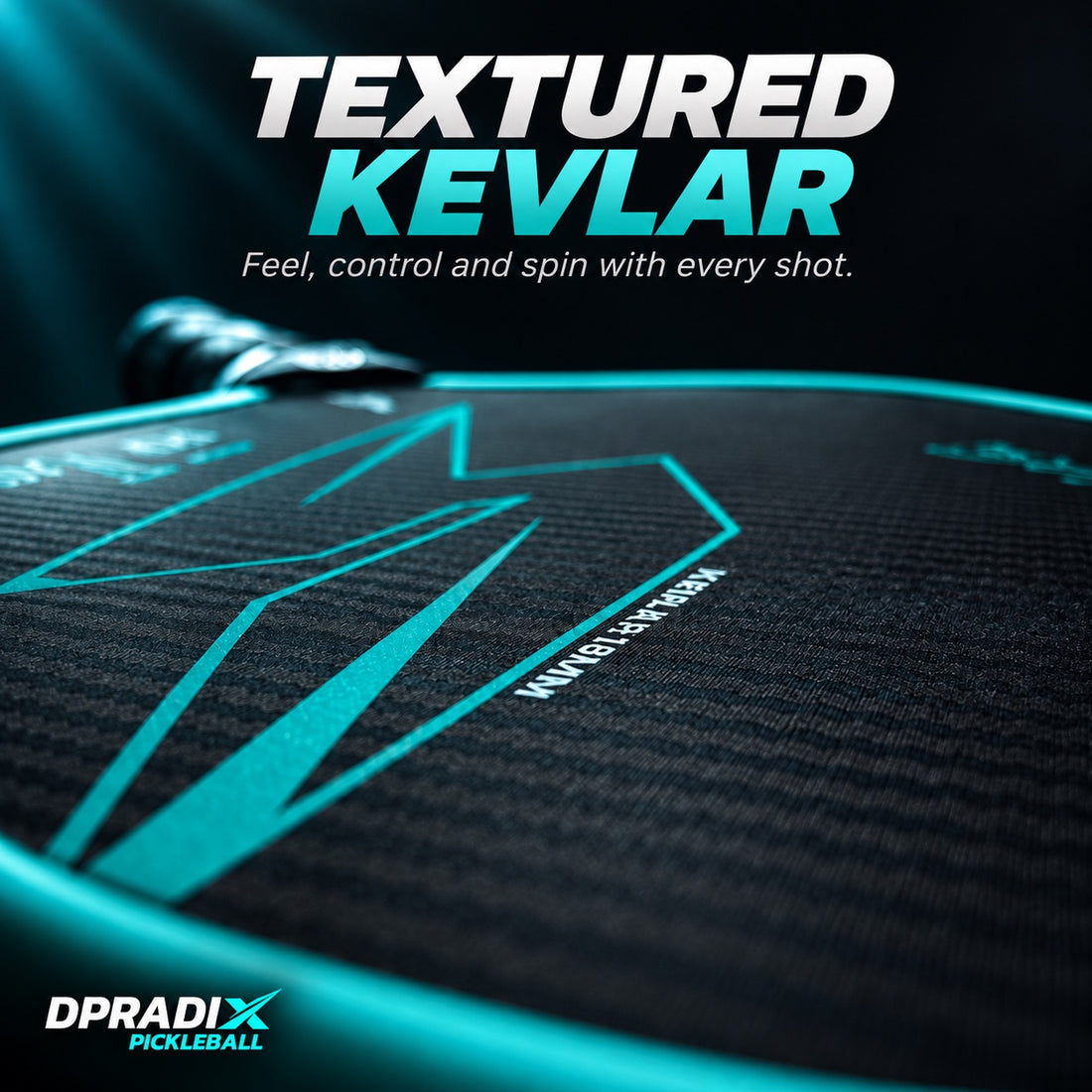 DPRADIX INVICTA V Kevlar 16 mm Pickleball Paddle · Aquamarina